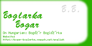 boglarka bogar business card